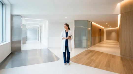 Professional medical career decision concept showing diverging pathways representing traditional fellowship versus alternative routes to nephrology specialization