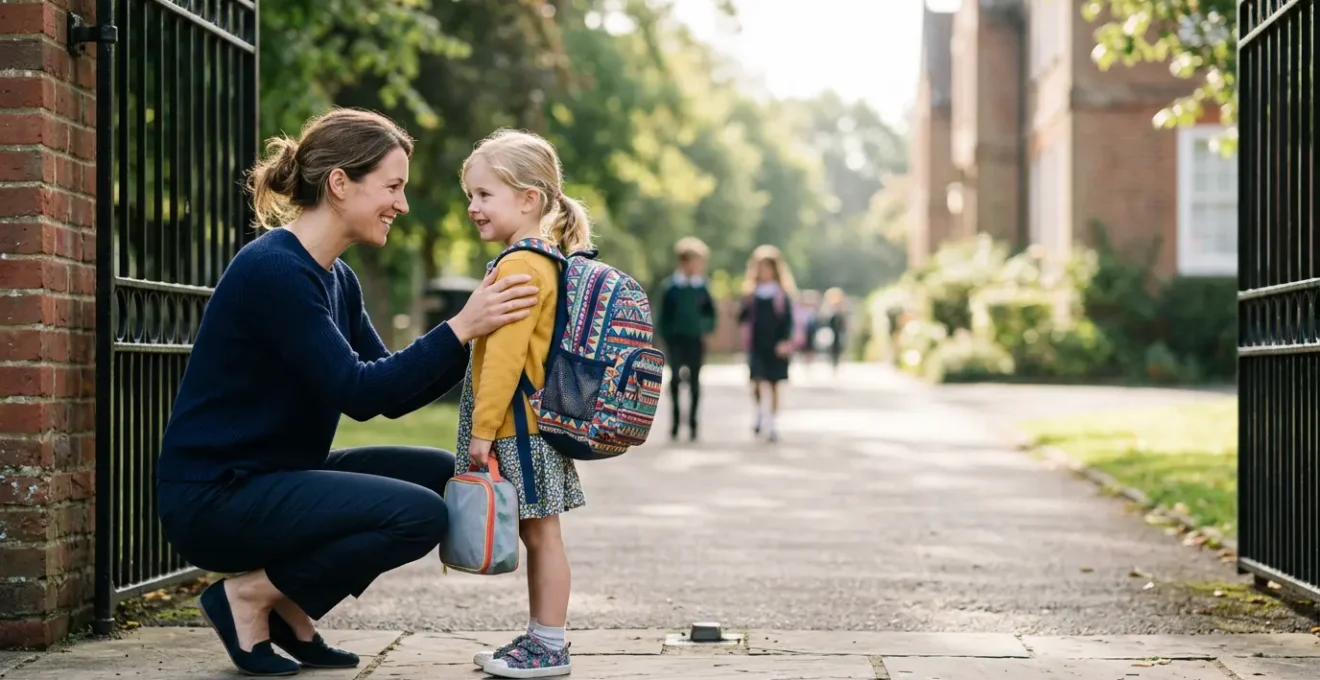 Parent and young child preparing for school entry with vaccination protection