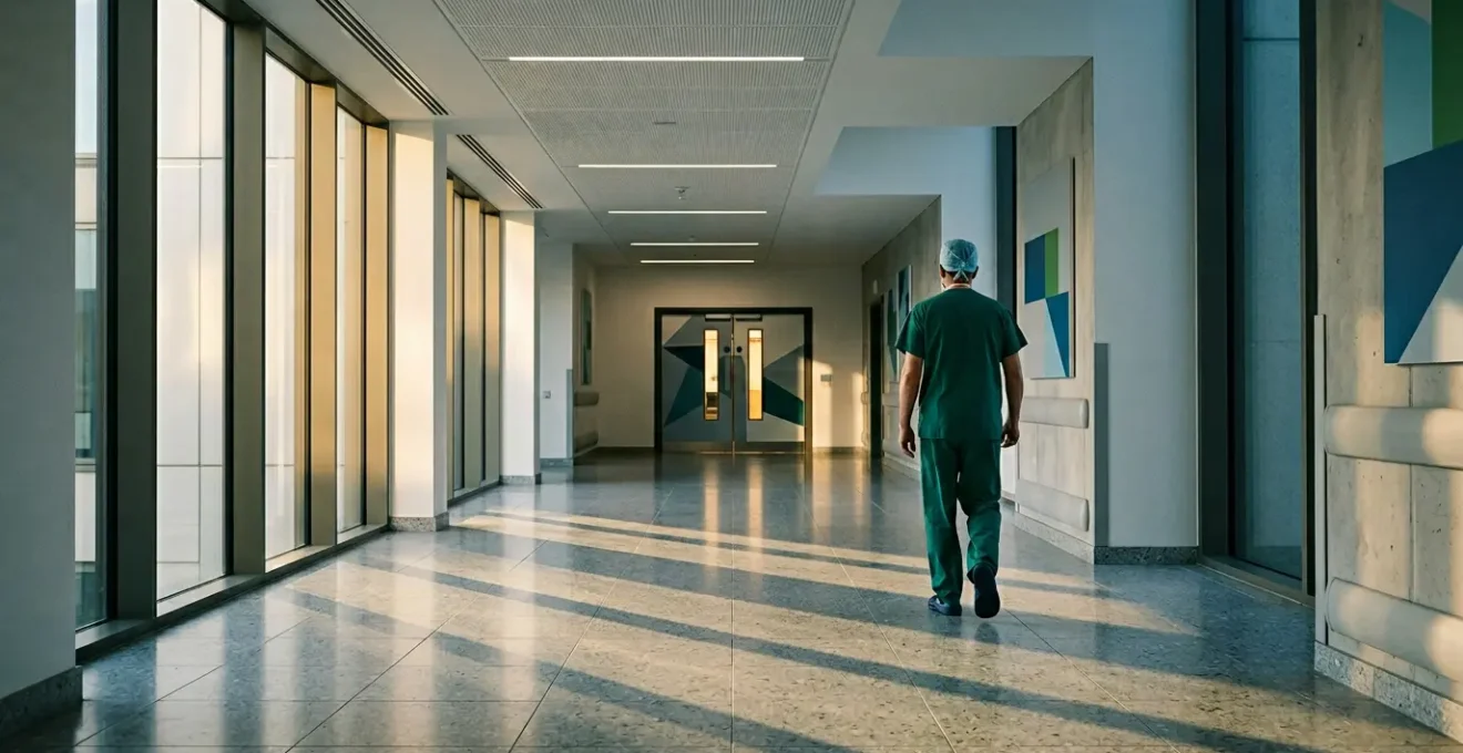 Neurosurgical training scene showing the rigorous educational pathway in British hospital setting