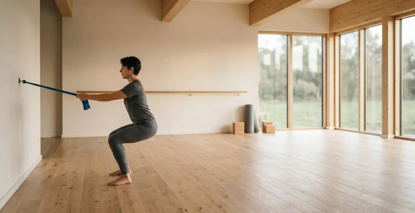 Wide-angle minimalist rehabilitation space emphasizing therapeutic movement environment